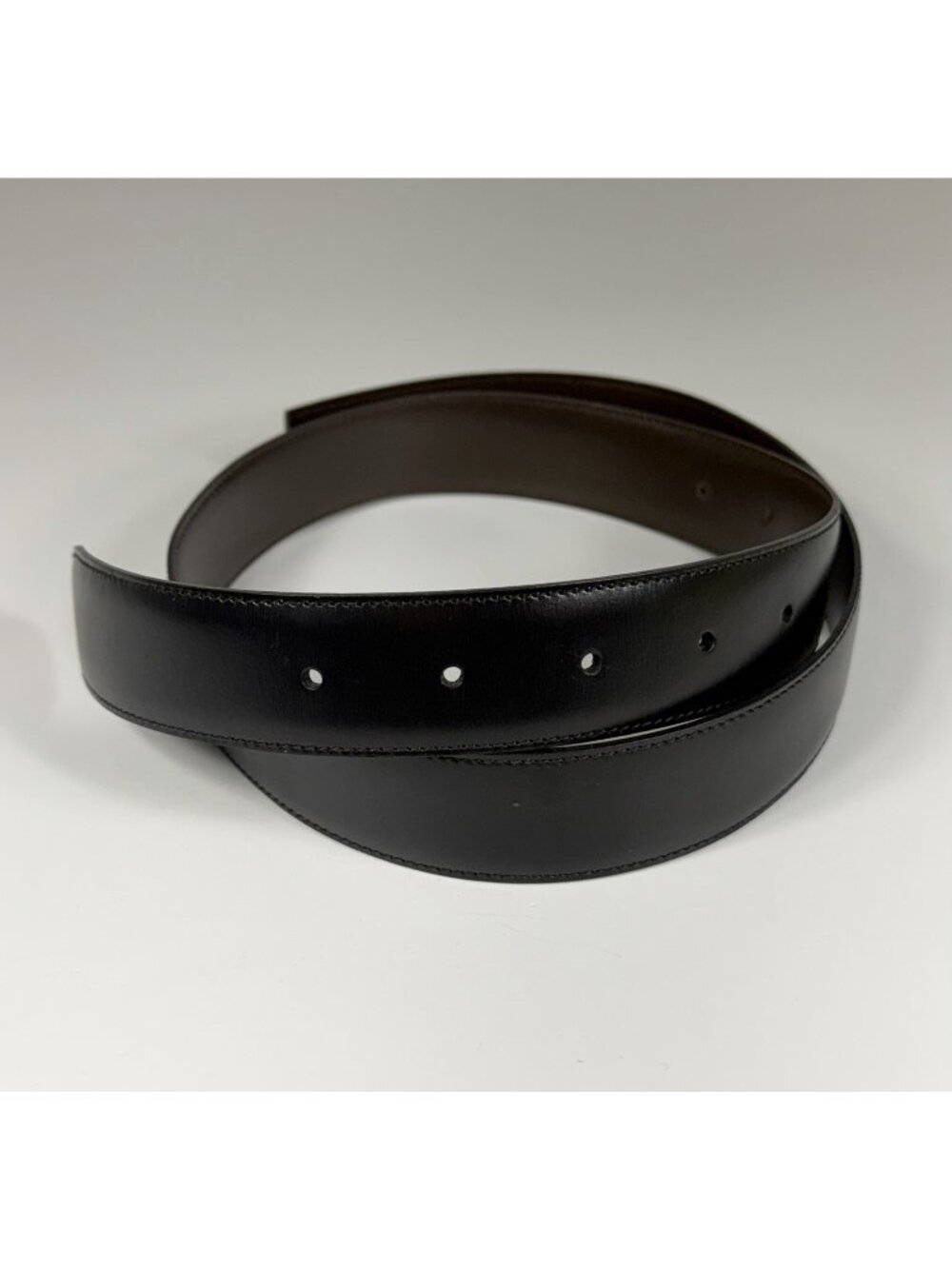 Vintage Cartier Women's Reversible Black/Brown Leather Belt Strap - Length 36 in
